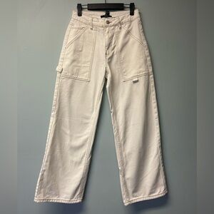 Forever 21 White Cargo Denim